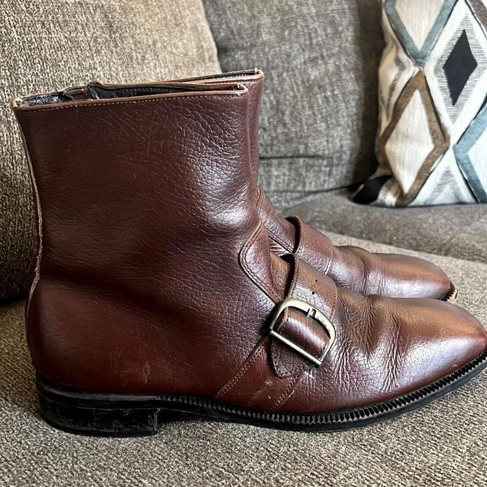 Bostonian Vintage Brown Ankle Leather‎ boots Size 8.5
